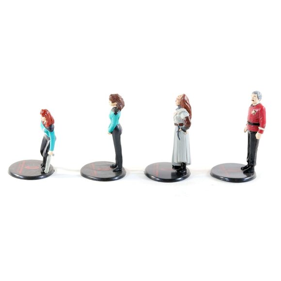 Star Trek Lot Of 4 3" PVC Figures Crusher Troi Scotty B'Etor Next Generation - Picture 9 of 10